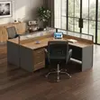 Circular Modern Office Workstation for Two Users - 5