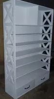 Executive Wooden Shoe Rack - Black & White - 2