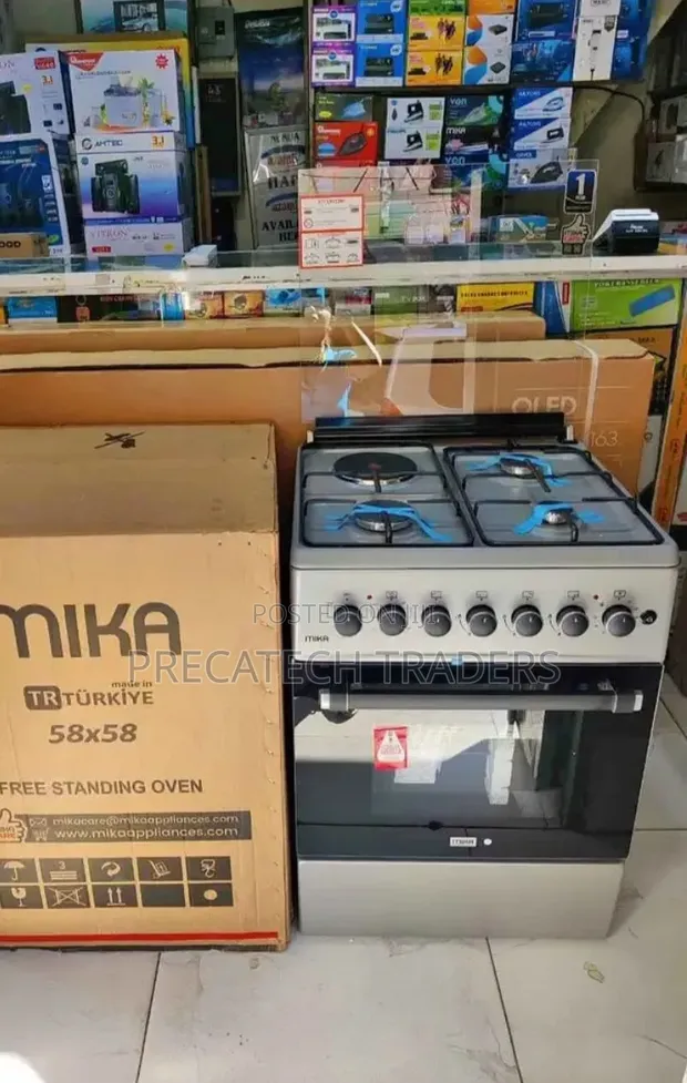 Mika 58x58 Freestanding Cooker with Electric Oven - 1