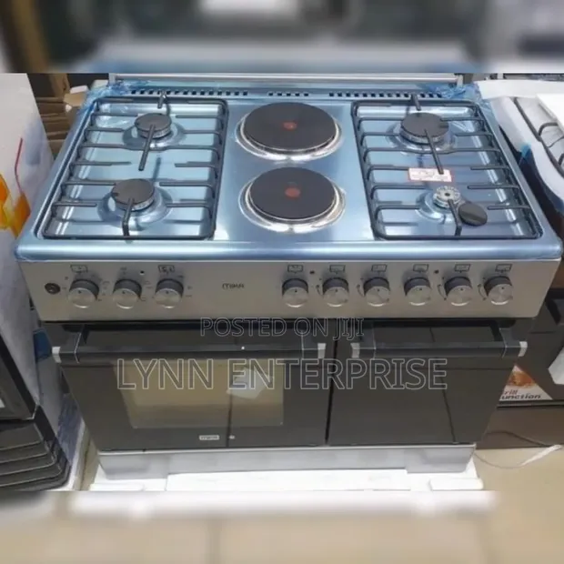 Mika Standing Cooker 60x90cm - 4 Gas Burners + 2 Hot Plates - 1