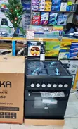 Black Mika 60x60 Standing Cooker – 3 Gas + 1 Electric - 1
