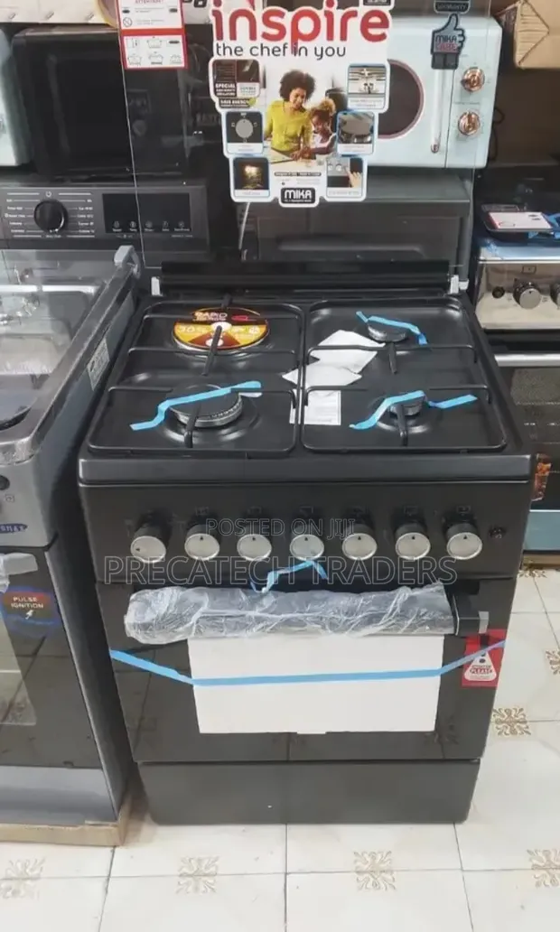 Mika 60x60cm 3+1 Jet Burner Cooker with Electric Oven - 1