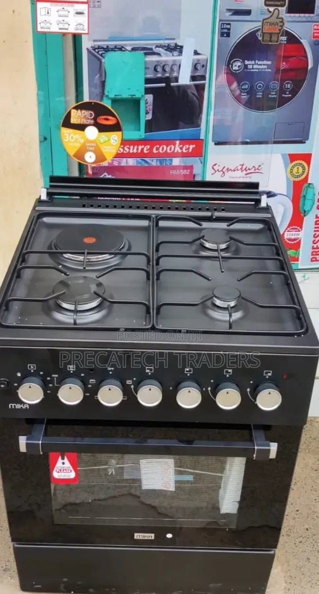 Mika 60x60 Freestanding Cooker - 4 Function Oven & Rotisserie - 1