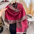 Soft Reversible Colorblock Faux Cashmere Scarf/Shawl - 4