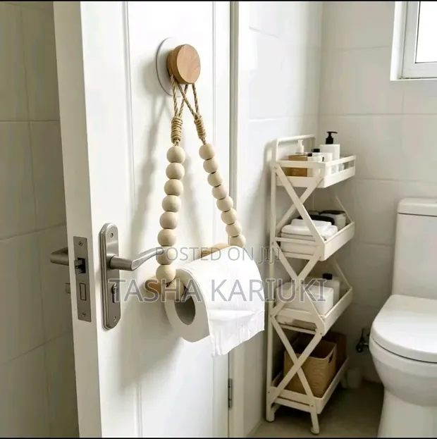 Wall-Mounted Tissue Holder with Adhesive Sticker - 1