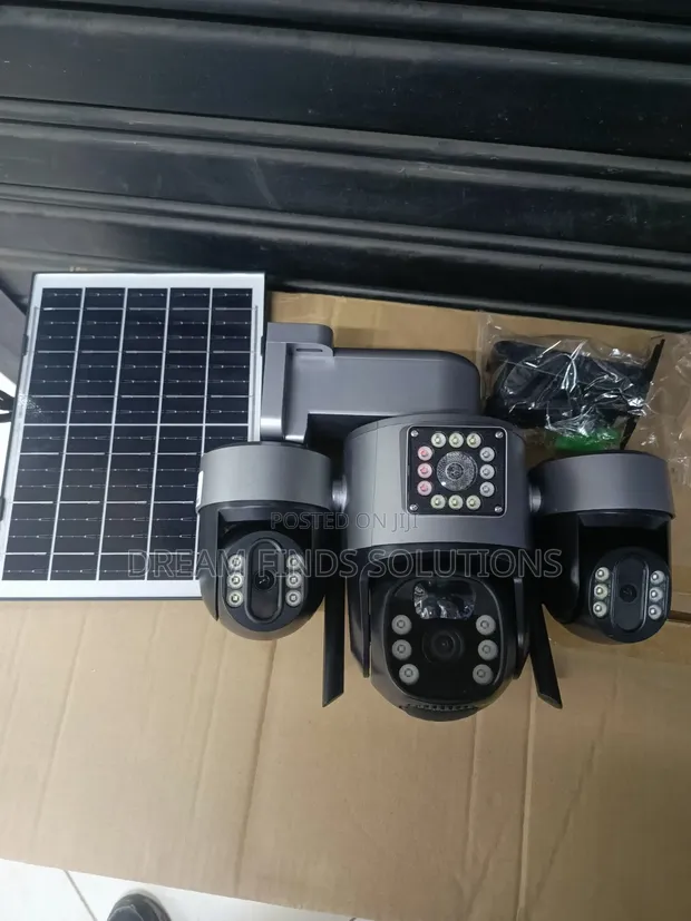 OmniGuard Triple-Lens 4G Solar PTZ Camera - AI Security - 1