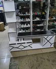 L-Shaped TV Stand with LED Lighting & Shelves - 1