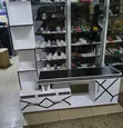 L-Shaped TV Stand with LED Lighting & Shelves - 2