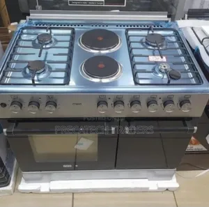 Silver Mika 60x90 Standing Cooker - 4 Gas Burners