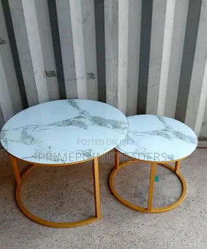 Luxury Marble Glass-Effect Nesting Coffee Table