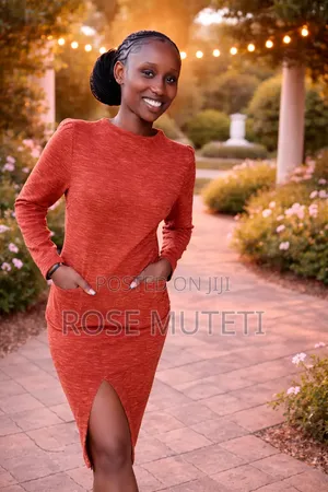 Women's Cotton Sweater Dress - M