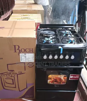 Roch 50x55 Freestanding Cooker – 3 Gas Burners + 1 Electric Hotplate
