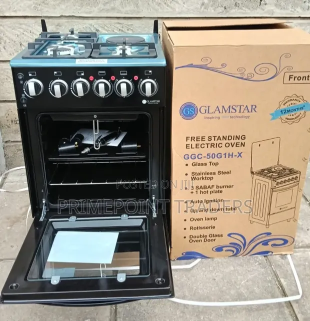 Glamstar 50x55 Standing Cooker - 3 Gas + 1 Electric - 1