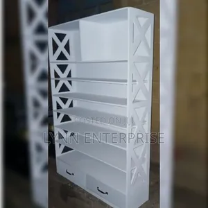 White Executive Wooden Shoe Rack