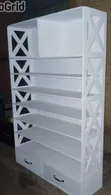 Executive Wooden Shoe Rack with Drawers - 1