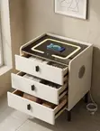 Smart Nightstand with Wireless Charging & USB Ports - 1