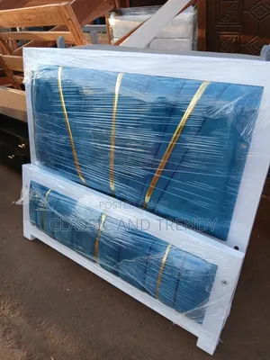 4x6 Blue Tufted Bed Frame