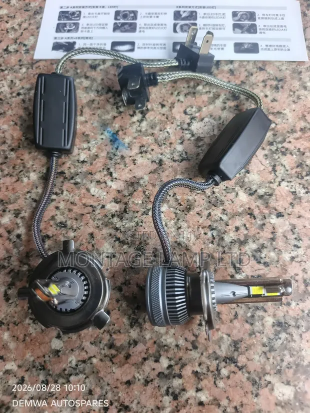 New H4 LED Headlight Bulbs - 1