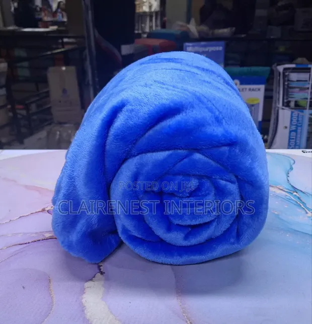Light and Dark Blue Machine Washable Fleece Blankets (6x7) - 1