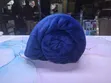 Light and Dark Blue Machine Washable Fleece Blankets (6x7) - 2