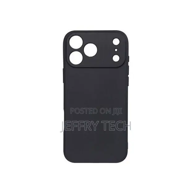iPhone 17 Pro Max Silicone Pouch Case - Black - 1
