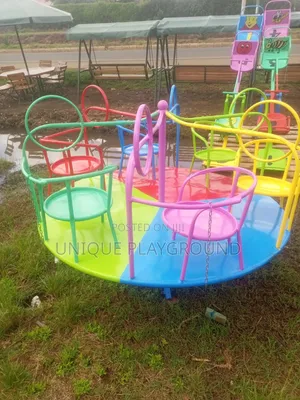 Playground Swings, Merry-Go-Round & Slides
