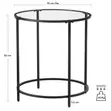 Black Round Side Table - 2