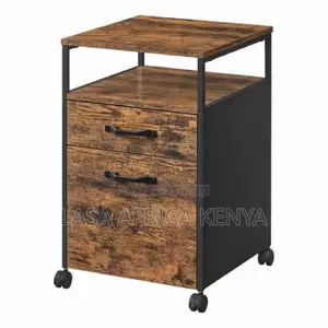 2-Drawer Rolling File Cabinet with Open Shelf