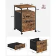 2-Drawer Rolling File Cabinet with Open Shelf - 2