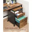 2-Drawer Rolling File Cabinet with Open Shelf - 3