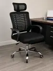 Ergonomic Office Chair with Headrest - Black - 4