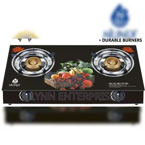 Nunix 2-Burner Auto Ignition Glass Top Gas Cooker