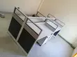 4-Way Office Workstation Desk with Glass Partition - 1