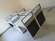 4-Way Office Workstation Desk with Glass Partition - 3