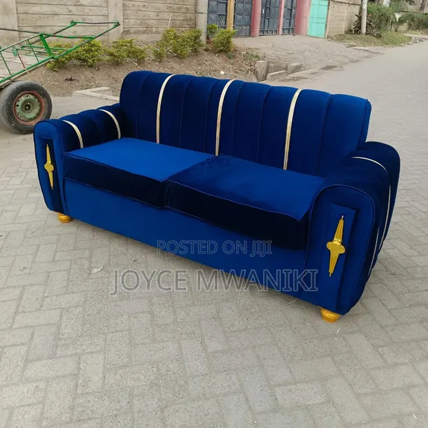 3 Seater Sofa - Royal Blue - 1