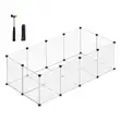 LASA White Expandable Outdoor Pet Enclosure with Floor Plates - 1
