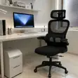 Ergonomic Office Chair with Headrest - Black - 3