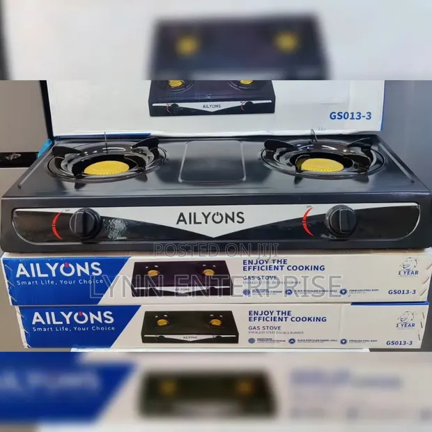 AiLyons 2-Burner Stainless Steel Gas Cooker GS13-3 - 1