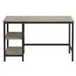 LASA Modern Study Desk with Shelves - Greige/Black - 1