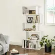 White 5-Tier Open Bookcase for Home Office Display - 3