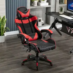 Black & Red Gaming Chair with Headrest