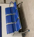 Blue 3-Seater Reception Waiting Chair - 3