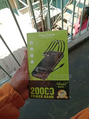 20000mAh Smart Powerbank with Inbuilt Cables
