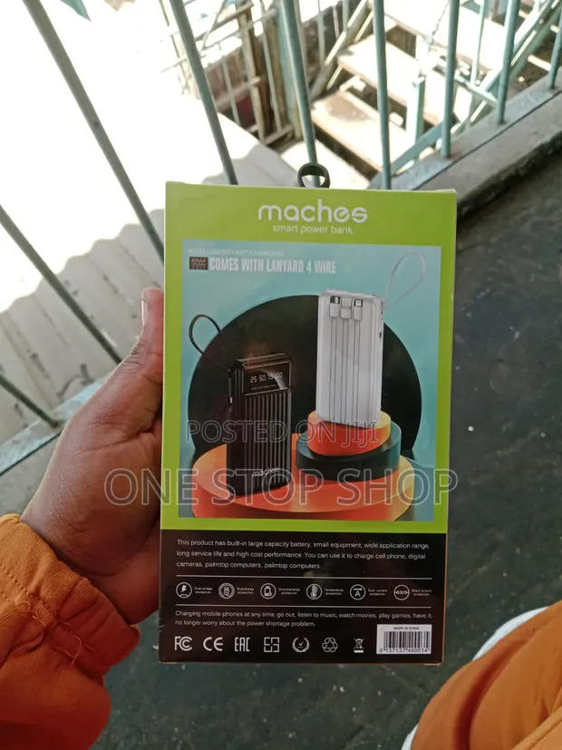 Machee 20000mAh Powerbank with Multi-Format Cables, Display - 1
