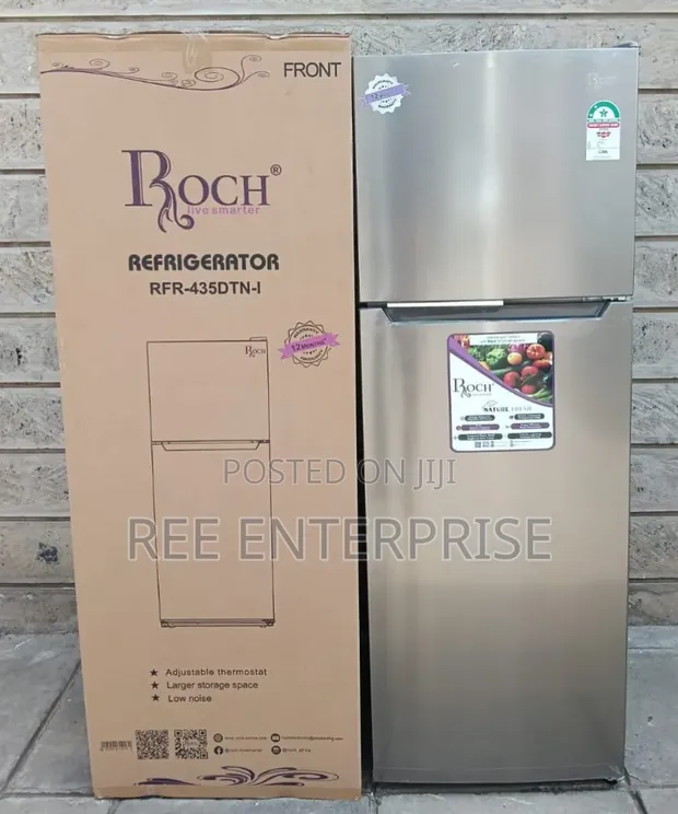 Roch 348L Double Door No Frost Refrigerator - 2 Star - 1