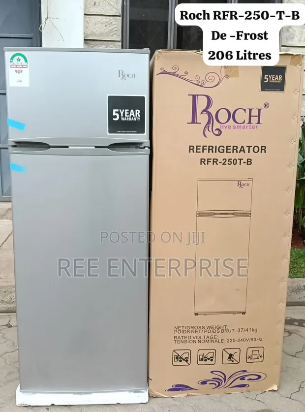 Roch Double Door Refrigerator RFR-250-T-B 206 Litres - 1