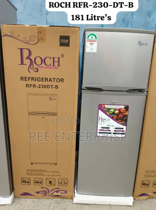 Brand New Roch 181 Litres Double Door Refrigerator - 1
