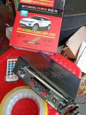 Stereo Audio Amplifier and Digital Player with Remote