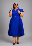 AKT Clothing Women's Maxi Dress - Light Blue - 1