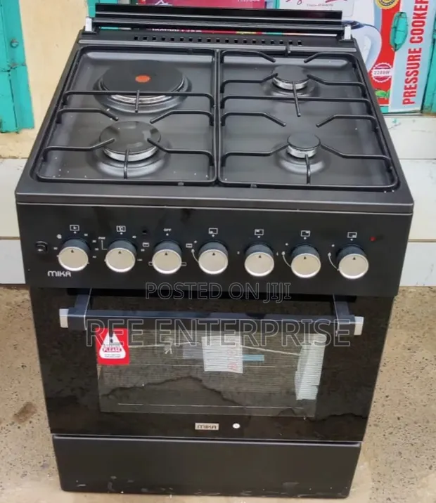 Mika 60x60cm Standing Cooker with Electric Oven (3 Gas + 1 Electric) - 1